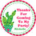 Cute succulent birthday sticker with cactus characters and bright colors