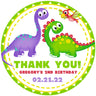 Dinosaur Birthday Stickers – Cute Dino Party Favor Labels Kids Jurassic Theme