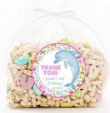 Dolphin party stickers