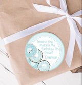 Donut sprinkle birthday sticker for treat bags
