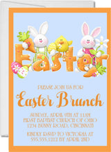 Colorful Easter Brunch Invitations