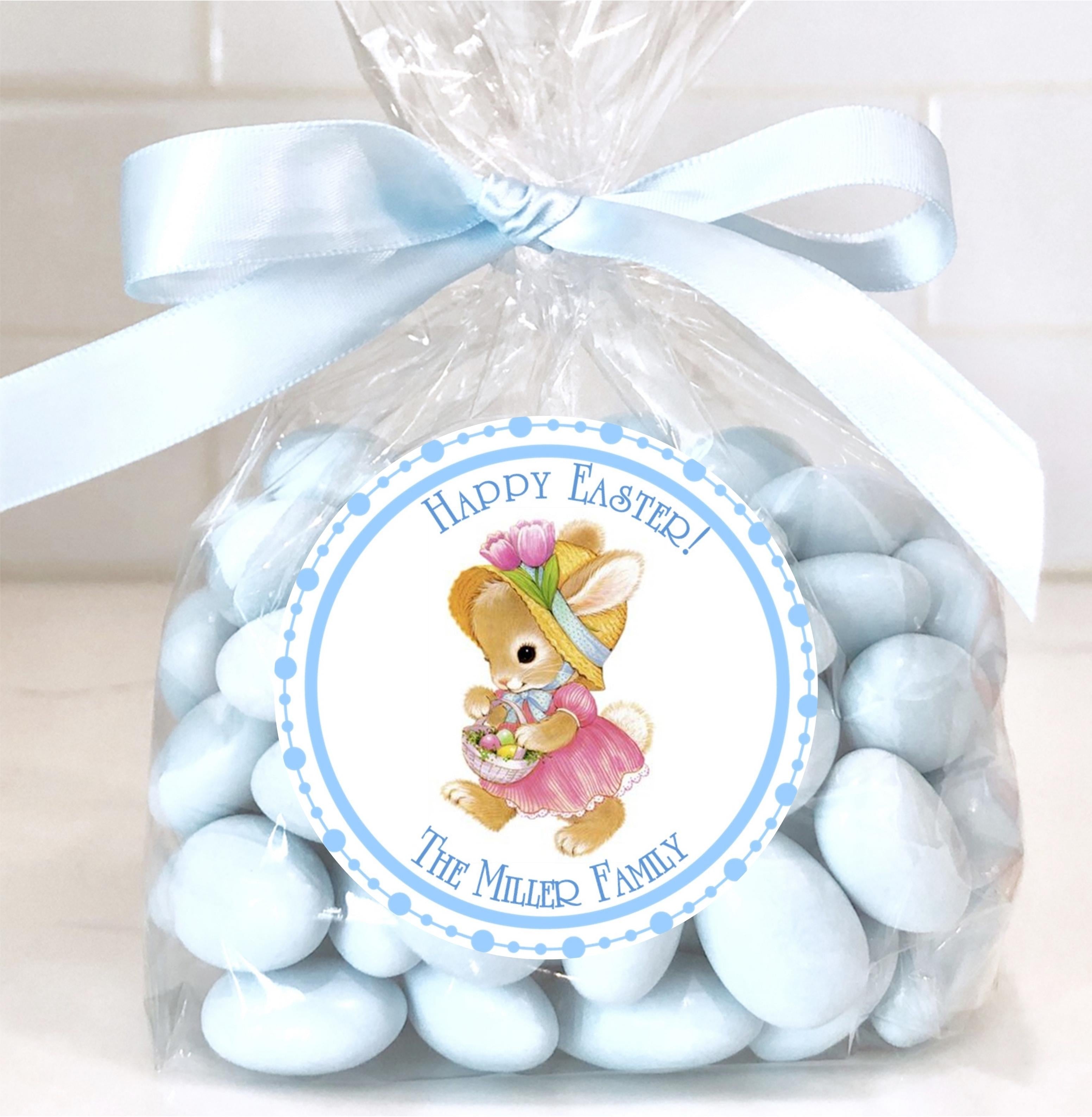 Blue Easter Bunny Stickers