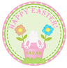 Easter Bunny Stickers – Personalized Happy Easter Favor Labels – Bunny & Easter Egg Party Stickers