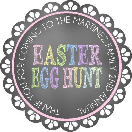Easter egg hunt favor stickers
