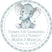 Elephant baby shower stickers in multiple color options with watercolor elephant