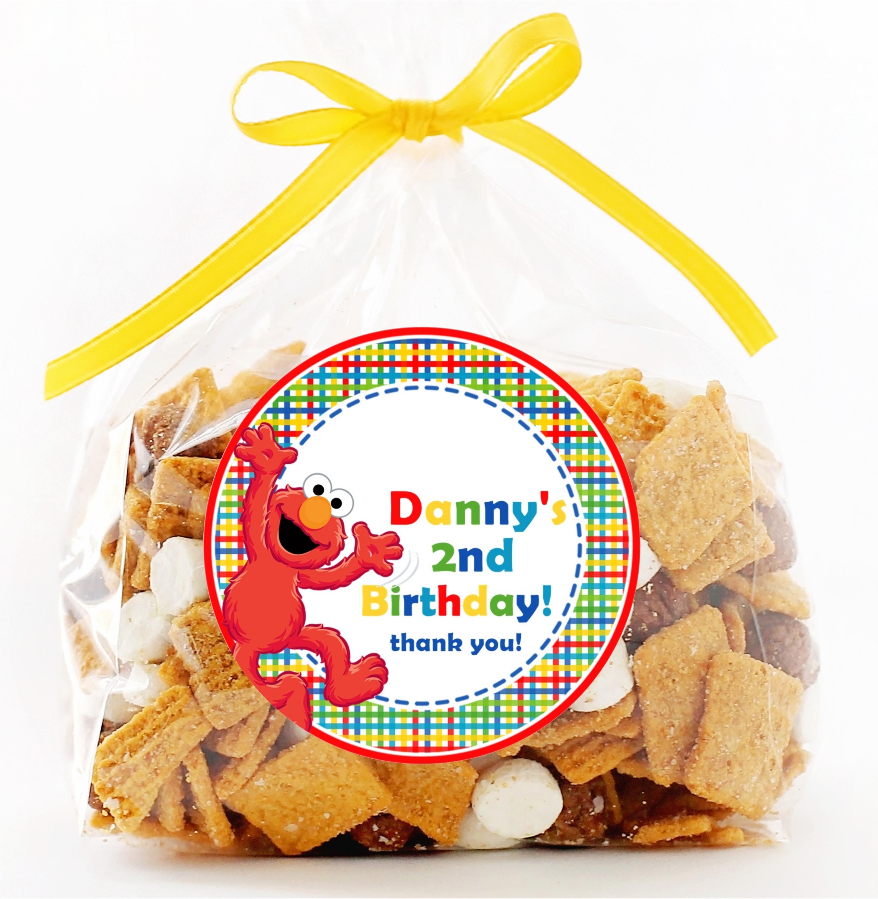 Elmo Birthday Party Stickers Or Favor Tags
