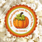 Fall pumpkin Thanksgiving sticker