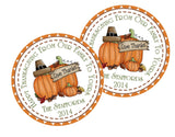 Fall pumpkin favor sticker design