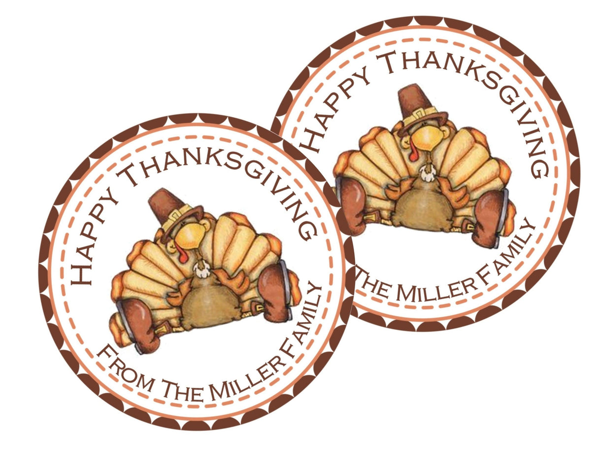 Fall turkey favor label
