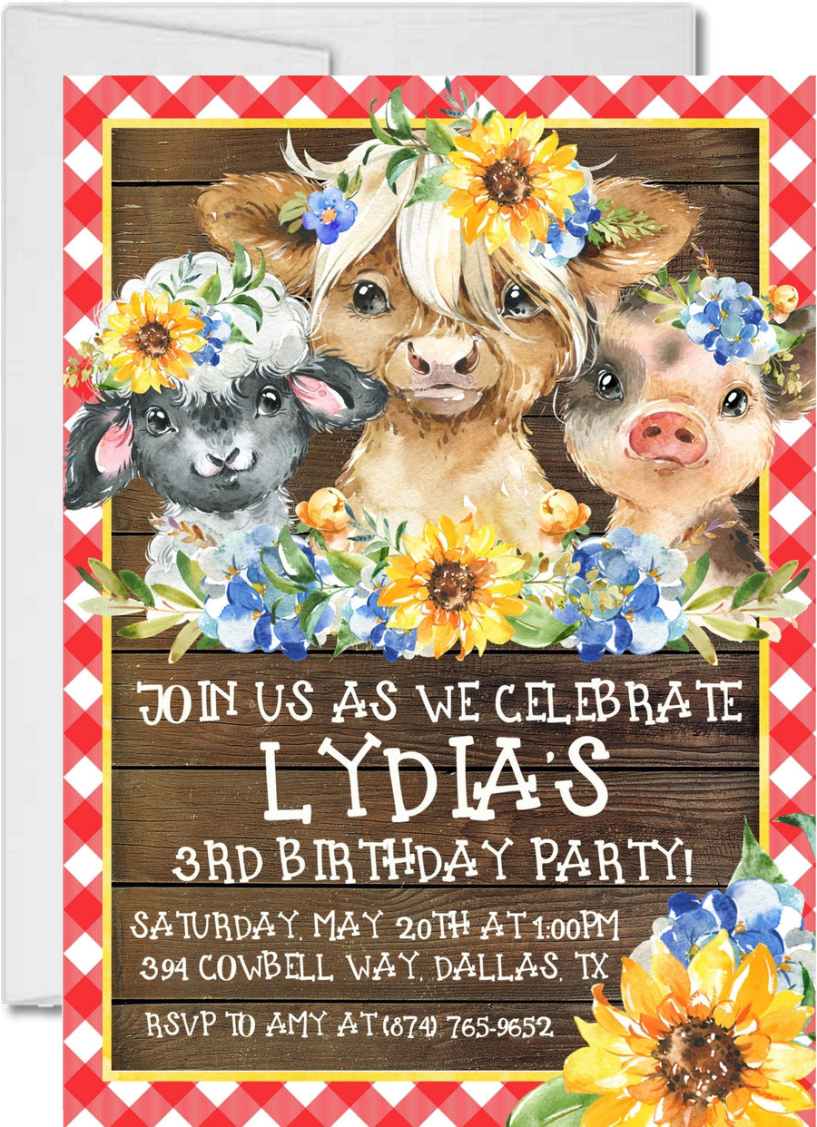 Farm Birthday Party Invitations – Party Beautifully