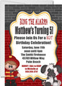 Firefighter Birthday Party Invitations