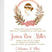 First holy communion invitation for girls with praying character illustration