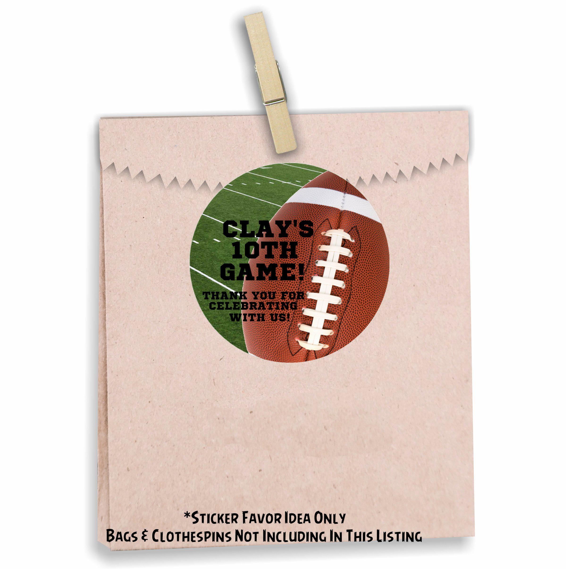 Football Birthday Party Favor Tags 