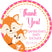Fox girls pink woodland baby shower stickers