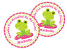 Frog Birthday Party Stickers