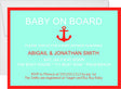 Gender Neutral Nautical Anchor Baby Shower Invitations