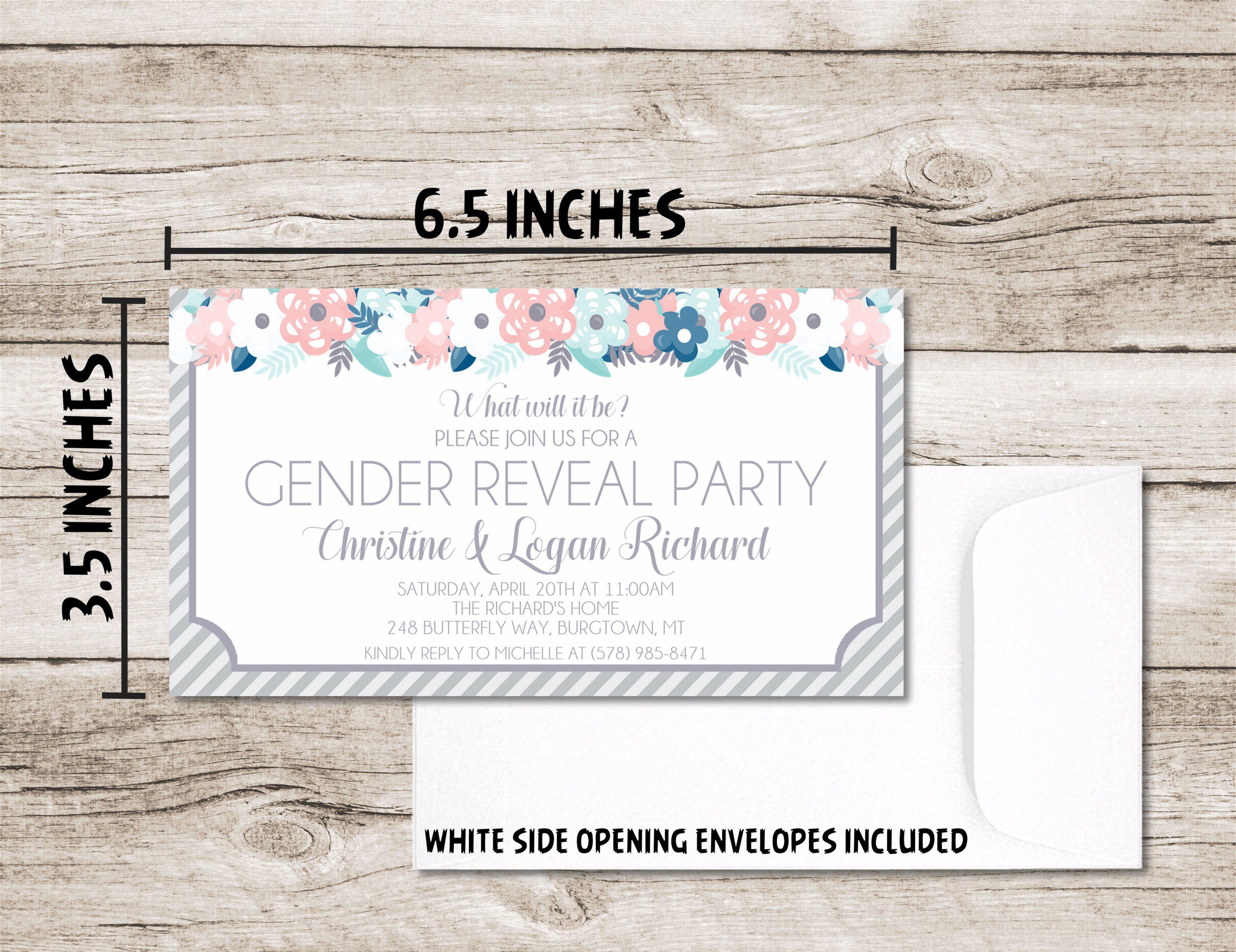 Gender Reveal Party Invitations