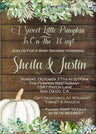 Gender neutral eucalyptus pumpkin baby shower invitation