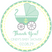 Gender neutral nautical baby shower sticker