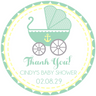 Gender neutral nautical baby shower sticker