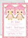 Girl Twins Winter Owl 1st Birthday Party Invitations - NEED GRAPHIC