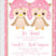 Girl Twins Winter Snowflake Baby Shower Invitations