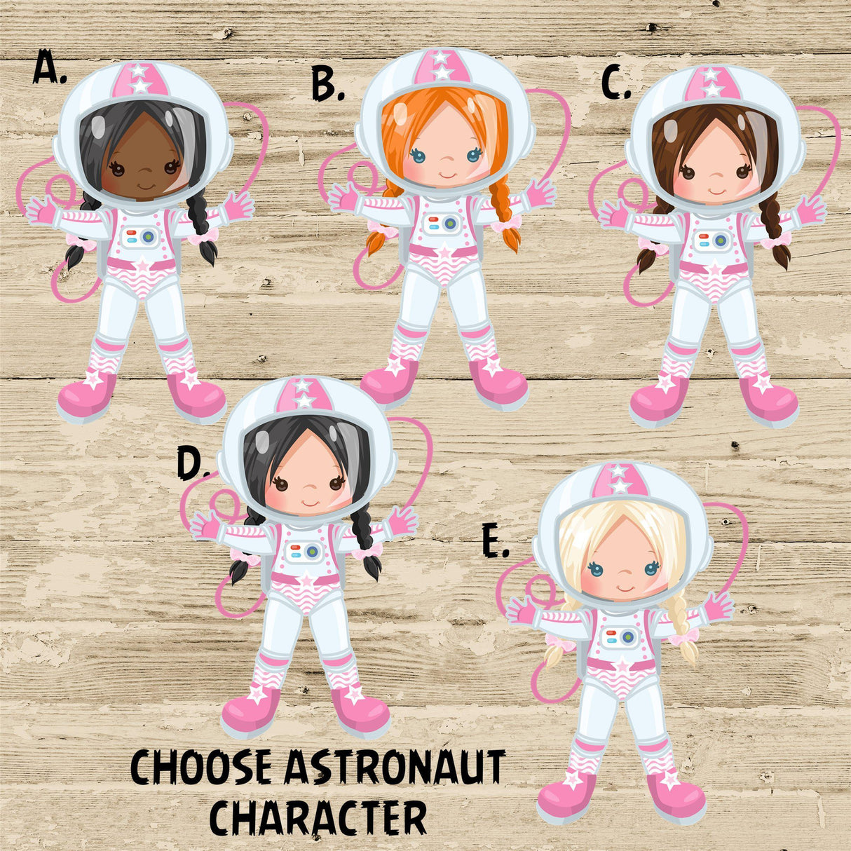 Girl astronaut characters