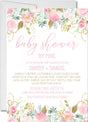 Girls Baby Shower By Mail Invitations