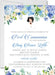 Girls Blue Floral First Communion Invitations