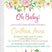 Girls Colorful Floral Baby Shower Invitations