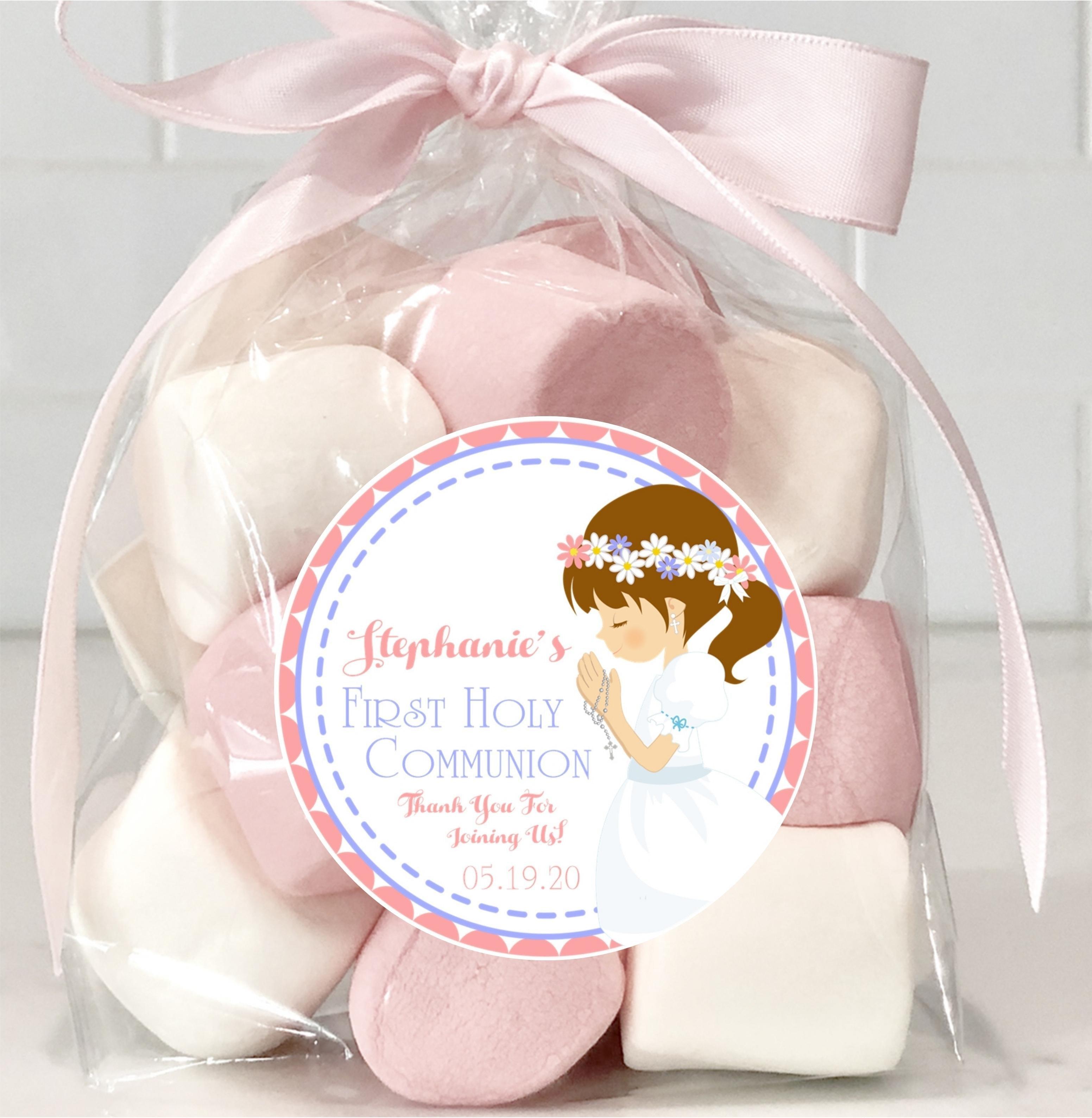 Girls First Communion Stickers Or Favor Tags