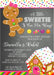 Girls Gingerbread Christmas Baby Shower Invitations
