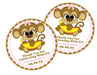 Girls Jungle Monkey Baby Shower Stickers Or Favor Tags