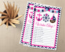 Girls Nautical Baby Shower Wish Cards
