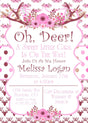 Girls Oh, Deer Baby Shower Invitations