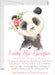 Girls Panda Baby Shower Invitations