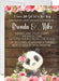Girls Panda Baby Shower Invitations