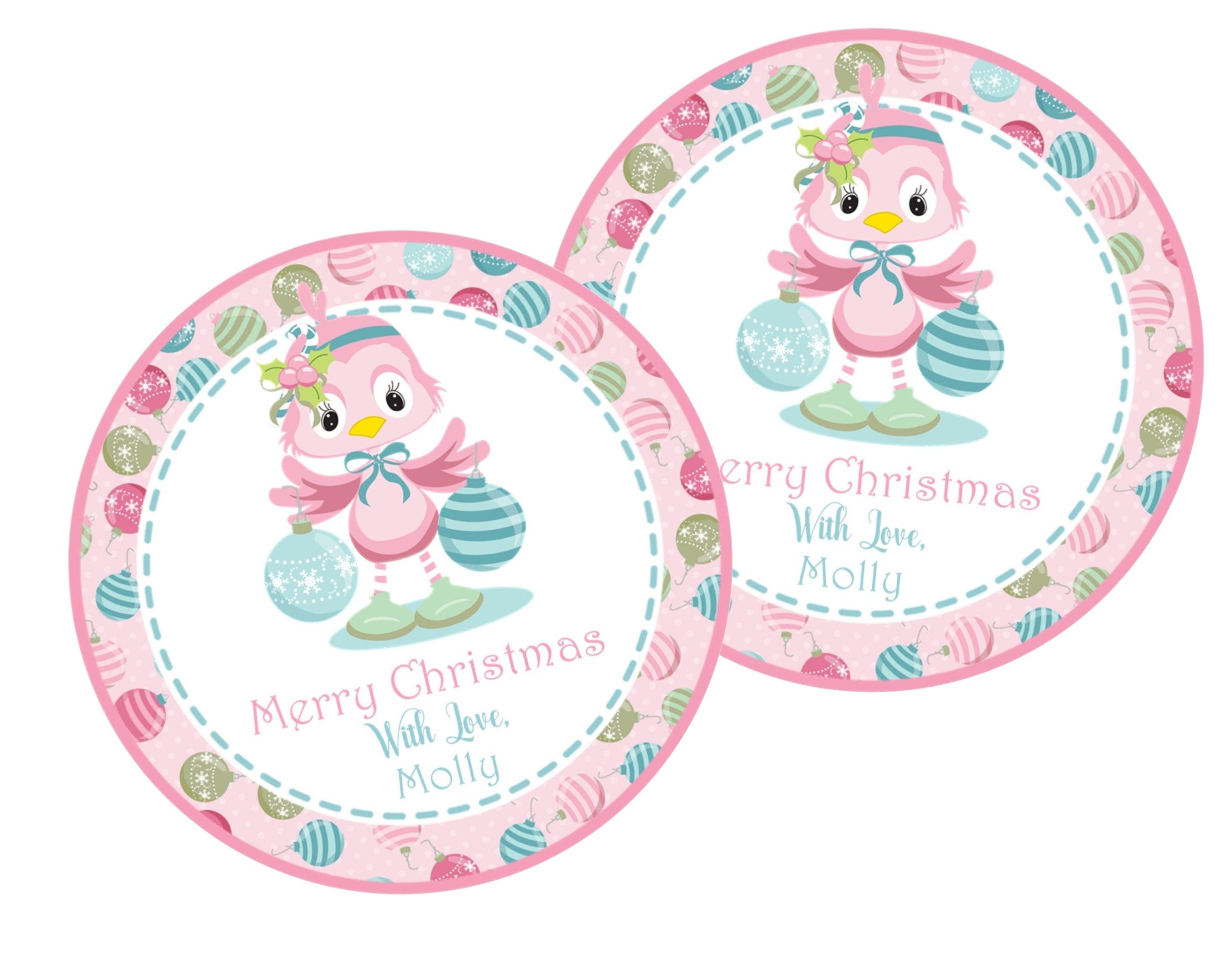 Girls Pastel Christmas Stickers