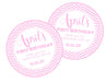 Girls Pink 1st Birthday Party Stickers Or Favor Tags