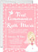 Girls Pink And White First Communion Invitations