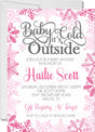 Girls Pink Winter Snowflake Baby Shower Invitations