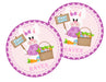 Girls Pink and Purple Easter Bunny Stickers