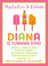 Girls Summer Popsicle Birthday Party Invitations