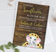 Girls Sunflower Elephant Baby Shower Invitations
