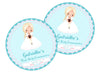 Girls Turquoise First Communion Stickers Or Favor Tags