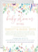 Girls Wildflower Baby Shower By Mail Invitations