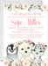 Girls Winter Arctic Animals Baby Shower Invitations