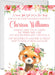 Girls Woodland Fox Baby Shower Invitations