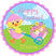 Girls Easter duckling wagon stickers for favors