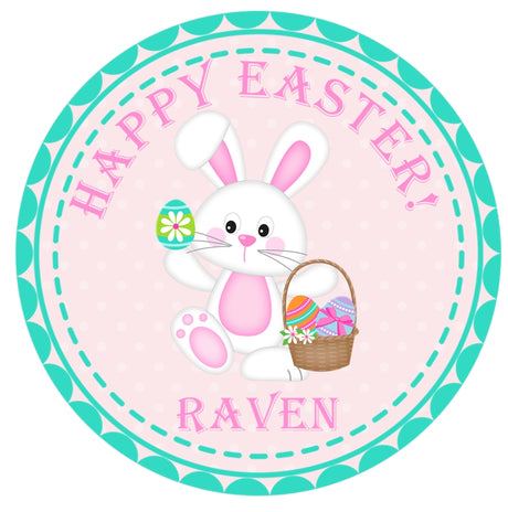 Girls easter basket personalized sticker